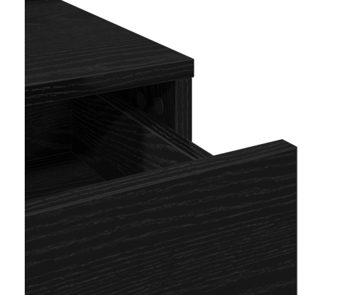 Mesa de tocador  con luces LED en color roble negro 50x41x140 cm