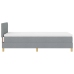 Cama Box Spring  con colchón gris claro 90x200 cm tela