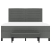 Cama con Box Spring y Colchón Banco Gris Oscuro 180x200 cm Tela
