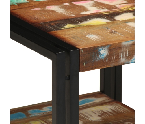 Mesa de Café Multicolor 40x50x38 cm Madera Maciza Recuperada