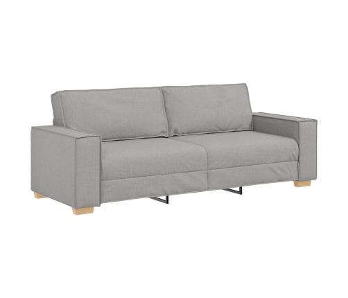 Conjunto de Sofá de 3 Piezas con Cojines de Tela Gris Nube