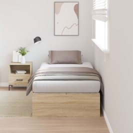 Estructura de Cama  Roble Sonoma 90x190 cm