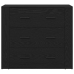 Alto Buffet Set de 2 Roble Negro Madera Elaborada