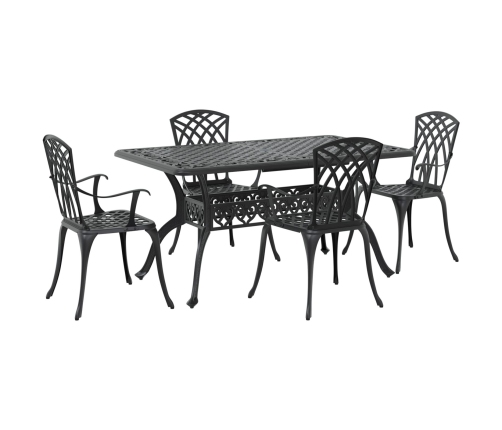 Set de 3 Negro Aluminio Fundido 150x90x72 cm Duradero