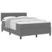 Cama con Somier con Colchón Gris Claro 140x200 cm Tela de Pana