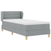 Cama Box Spring  con Colchón Gris Claro 90x200 cm Tela
