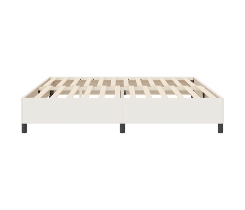 Cama de muelles  Crema 200x200 cm Tela pana