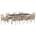 Set de 5 Beige y Negro