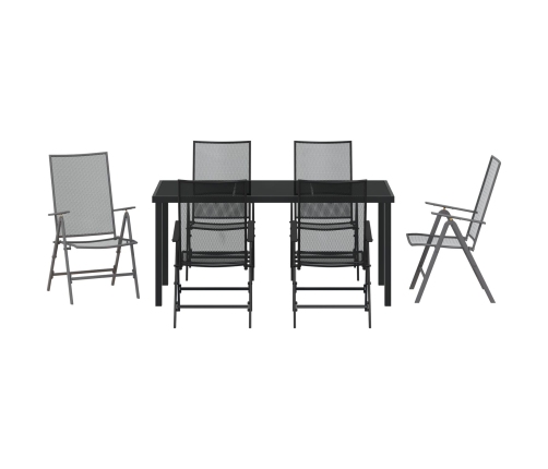 Conjunto de Comedor Jardín  de 7 piezas Antracita
