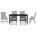Conjunto de Comedor Jardín  de 7 piezas Antracita