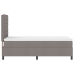 Cama con somier con colchón y LED taupe 100x200 cm tela