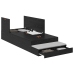 Cama con almacenamiento de  Roble negro Madera 90 x 190 cm