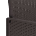 Conjunto de Comedor  de 7 Piezas con Cojines Marrón Poliratán