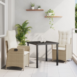 Set de 2 Beige y Blanco Crema