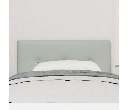 Cabecero Tufted con Botones Gris Claro 80 cm de Terciopelo