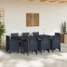 Juego de Comedor de Jardín de 9 Piezas con Cojines Anthracite Poliratan