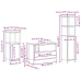 Conjunto de Muebles de Baño de 3 Piezas  Gris Sonoma de Madera Elaborada