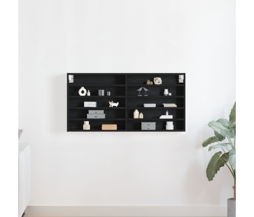 Mueble de exhibición montado en la pared de  en madera de roble negro