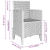 Silla de Jardín  Juego de 4 Blanco Poliratán Estándar Ligero