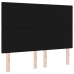 Cabezal  Botonera Tapizada Negro 140 cm Terciopelo