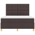 Cama con Base y Colchón Marrón Oscuro 140x190 cm Tela