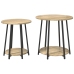 Mesa auxiliar  de 2 piezas en madera de roble sonoma y metal