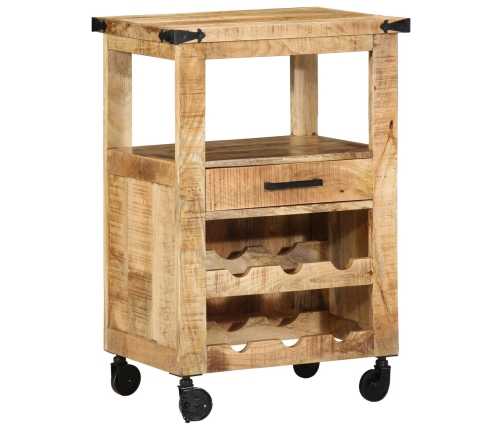 Carro de Cocina 55x40x80 cm Madera Maciza Rústica de Mango