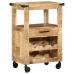 Carro de Cocina 55x40x80 cm Madera Maciza Rústica de Mango