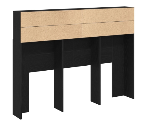 Cabecero  - Roble Negro, 140x19x103.5 cm, Hecho de Madera Elaborada