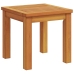 Tumbona con Mesa y Cojín de Madera Sólida de Acacia,  Tumbona con Cojines Crema de Madera Sólida de Acacia,  Mesa Lateral de Jardín 35x35x34 cm de Madera Sólida de Acacia