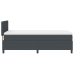 Cama con Base de Resorte y Colchón Gris Oscuro 100x200 cm Tela de Pana