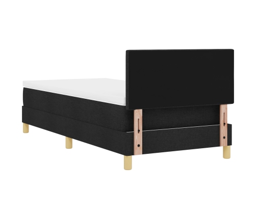 Cama con Somier  con Colchón Negra 100x200 cm Tela