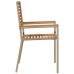 Sillas de jardín apilables  con cojines 2 pcs Beige Polirratan