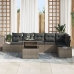 Set de Sofás de Jardín de 7 Piezas con Cojines Gris Ratán