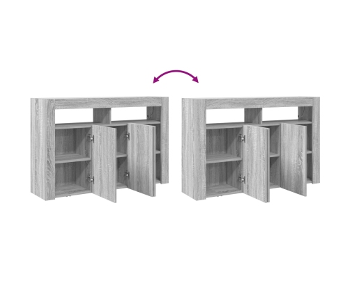 Aparador Gris sonoma Madera compuesta 116 x 30 x 75 cm Aparador