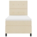 Cama con Somier con Colchón Crema 90x200 cm Tela