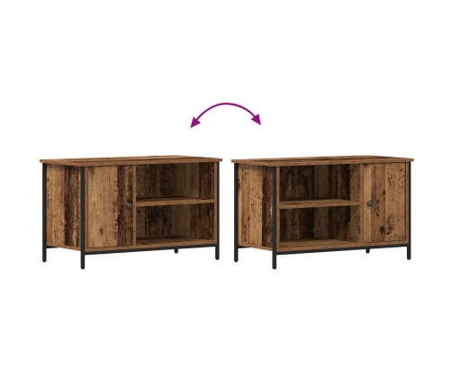 Cabinet de TV  Madera Vieja 80x40x50 cm Madera Ingenierizada y Acero