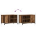 Cabinet de TV  Madera Vieja 80x40x50 cm Madera Ingenierizada y Acero