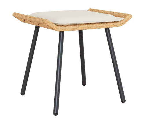 Taburetes de Jardín  2 pcs Natural 50x40x45 cm Poliratán