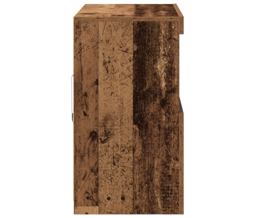Aparador  con Luces LED Madera Vieja 81x37x67 cm