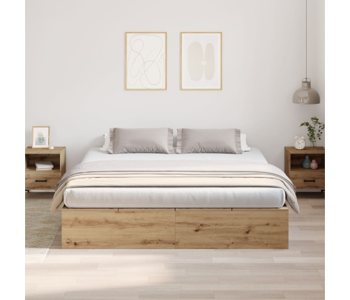 Base de Cama de Almacenamiento  en Roble Artisan 200x200 cm