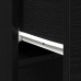 Armario Lateral de Roble Negro 30x30x70 cm Hecho de Madera Ingeniería