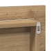 Gabinete de espejo de baño  con luz LED acabado roble artesanal 80x37 cm