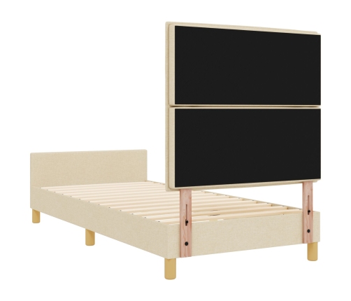 Marco de Cama  en Crema, 80x200 cm, Tela
