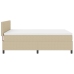 Cama con Box Spring  con Colchón & Luz LED Verde Gris 140x200 cm Tela de Pana