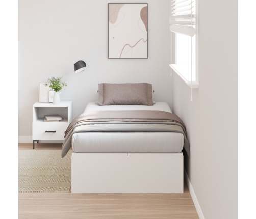 Marco de Cama de Almacenamiento  Blanco 75x190 cm