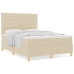 Cama con Somier y Colchón  Crema 140x190 cm Tela