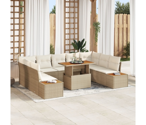 Conjunto de Sofá de Jardín  Conjunto de 6 Beige Ratán