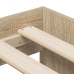 Cama de Almacenamiento roble Sonoma madera elaborada 90 x 190 cm
