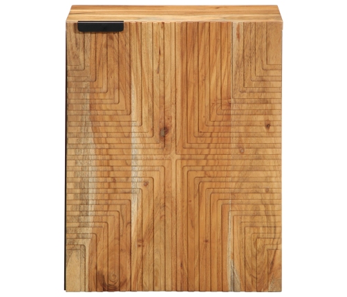 Gabinete de Baño Suspendido  38x33,5x48 cm de Madera Maciza de Acacia